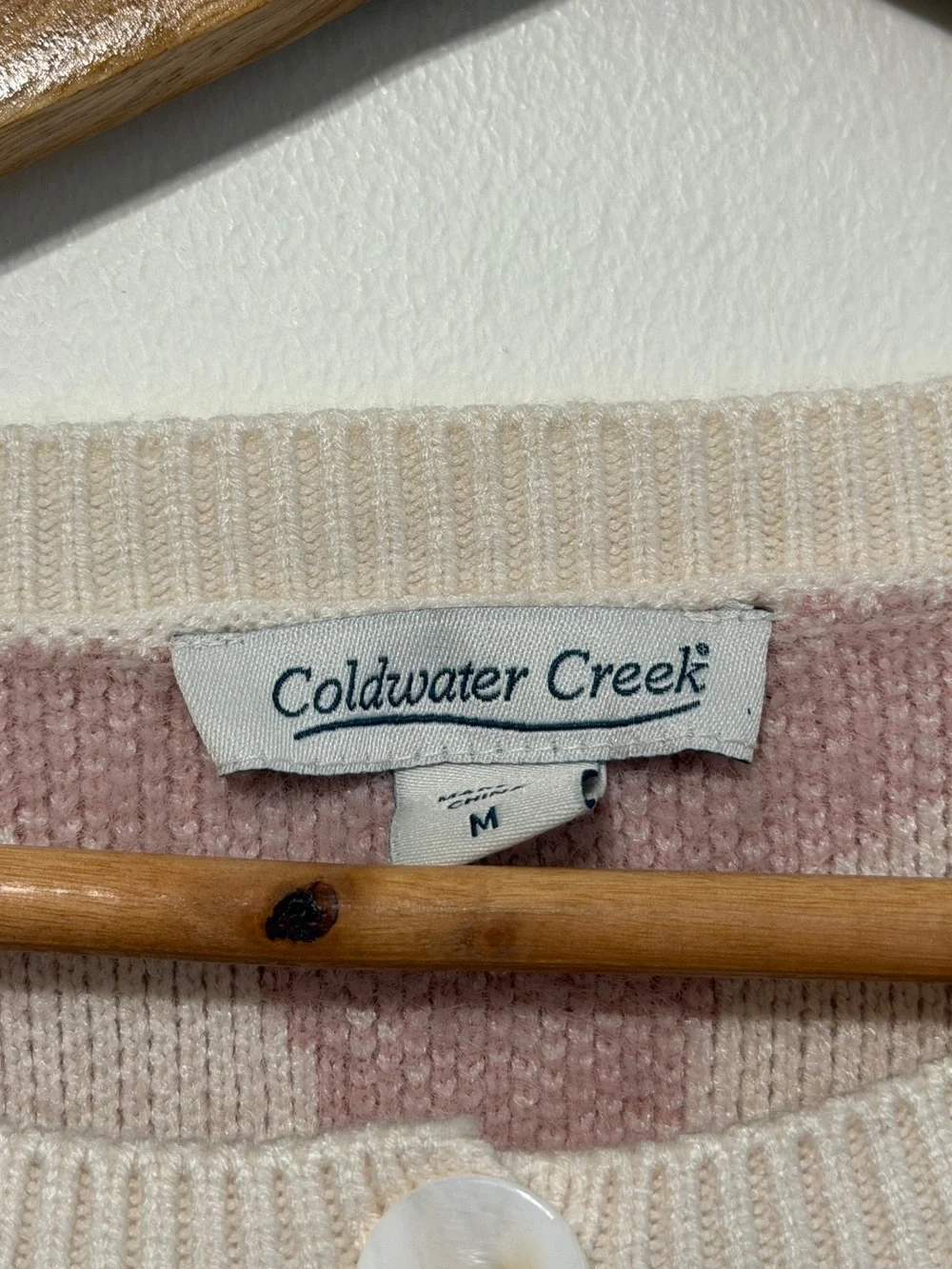 Coldwater Creek Heartfully Yours Cardigan Heart Size Medium Sweater Valentines